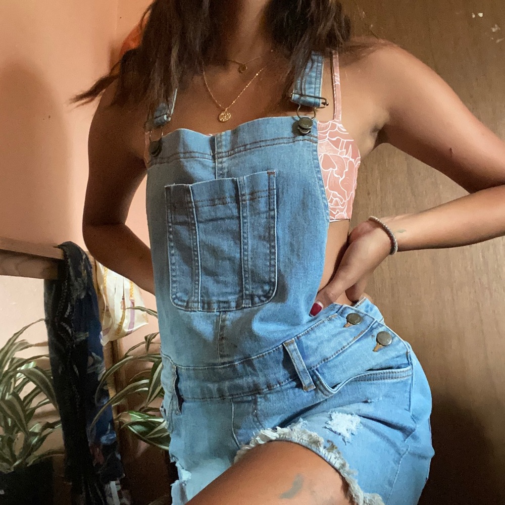Denim overalls